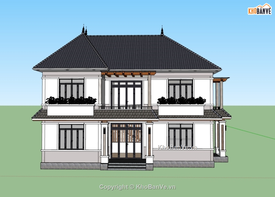 su nhà phố,sketchup nhà phố,su nhà phố 2 tầng,sketchup nhà phố 2 tầng,nhà phố 2 tầng