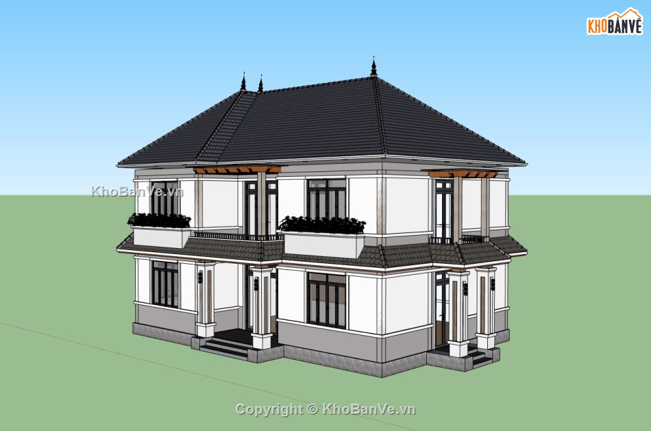 su nhà phố,sketchup nhà phố,su nhà phố 2 tầng,sketchup nhà phố 2 tầng,nhà phố 2 tầng