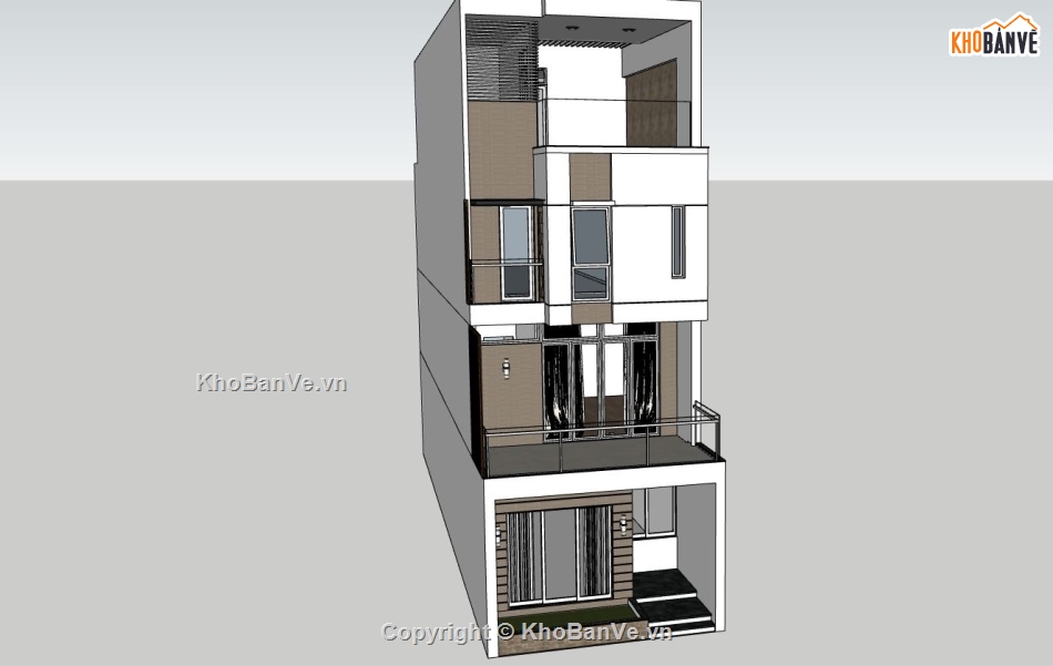 Thiết kế nhà phố,nhà 4 tầng,sketchup nhà phố 4 tầng,thiết kế nhà phố 4 tầng,mẫu nhà phố hiện đại