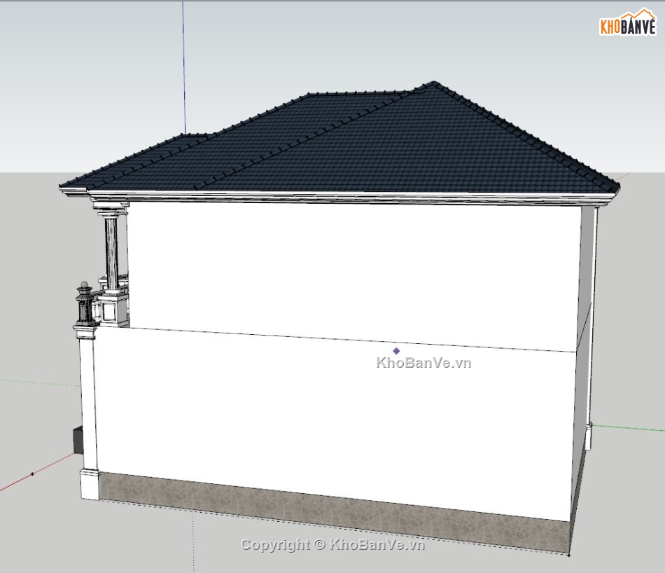 File sketchup biệt thự 2 tầng,Model su biệt thự 2 tầng,File sketchup biệt thự 2 tầng mái Nhật,Biệt thự 2 tầng mái Nhật,Sketchup biệt thự 2 tầng mái Nhật