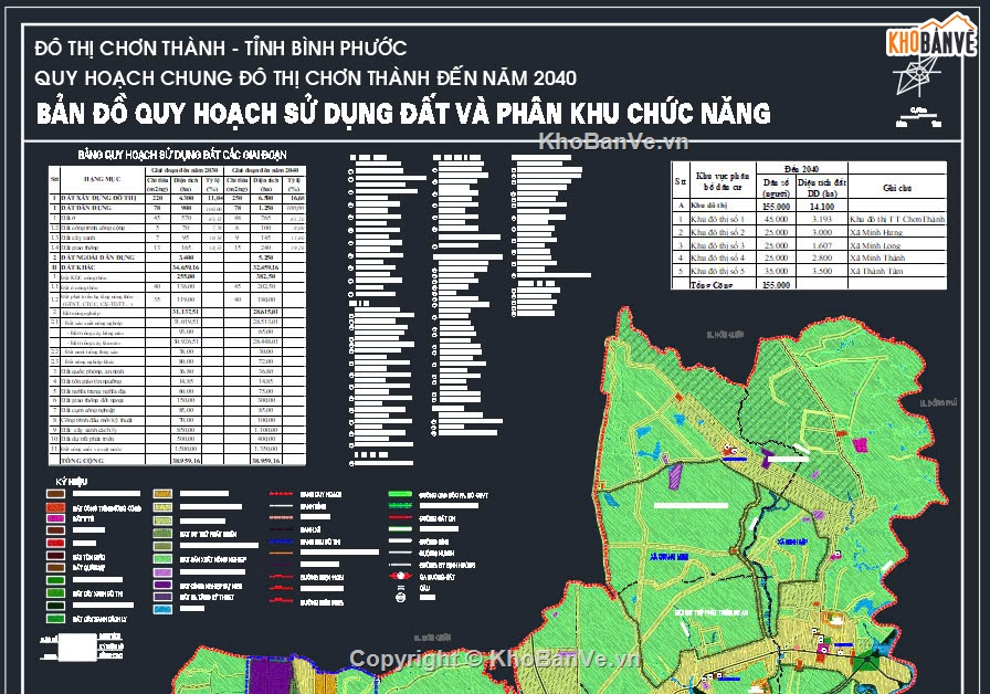 Quy hoạch chung đô thị Chơn Thành - Bình Phước 204,Bản vẽ file AutoCAD quy hoạch Chơn Thành - Bình Ph,File AutoCAD quy hoạch đô thị Chơn Thành - Bình Ph