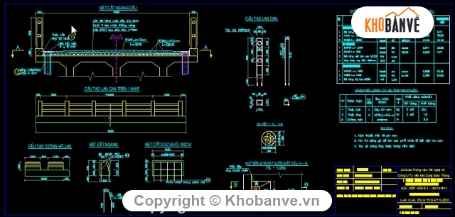 thiết kế cầu,Bản vẽ dầm T,Cầu 1 nhịp dầm T 9m,Bản vẽ cầu Xốp Xăng 2