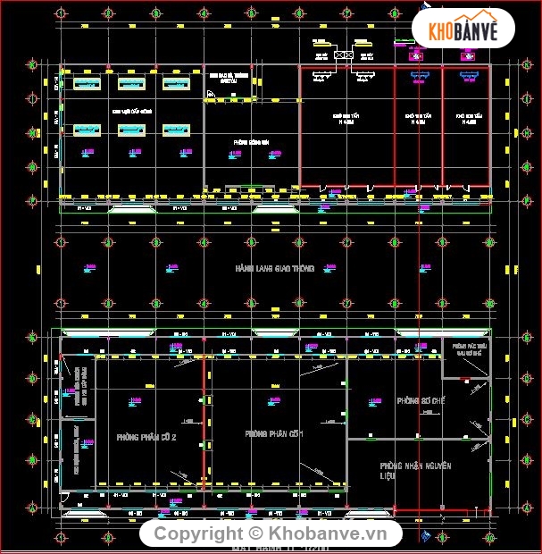 Xưởng sản xuất thủy sản,thiết kế Xưởng sản xuất,bản vẽ xưởng sản xuất thủy sản,xưởng sản xuất kích thước 63x65m