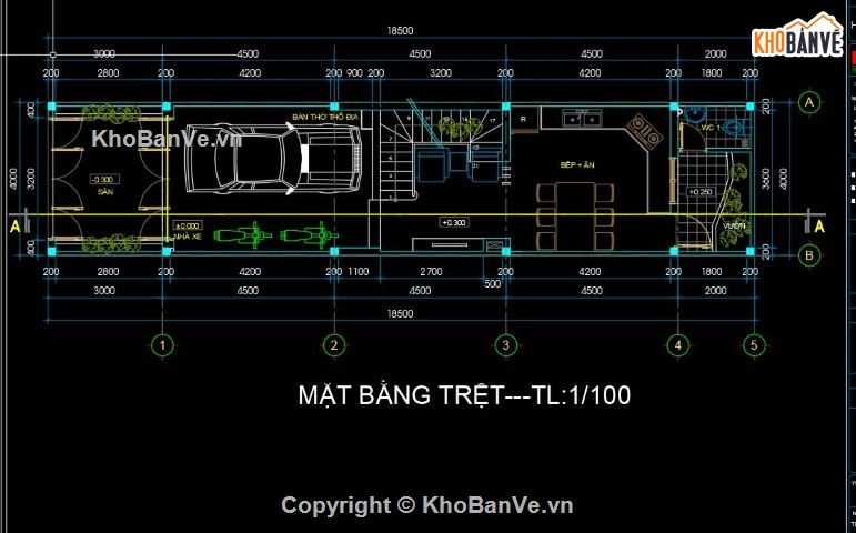 Bản vẽ nhà phố,nhà phố 4 tầng,nhà 4 tầng