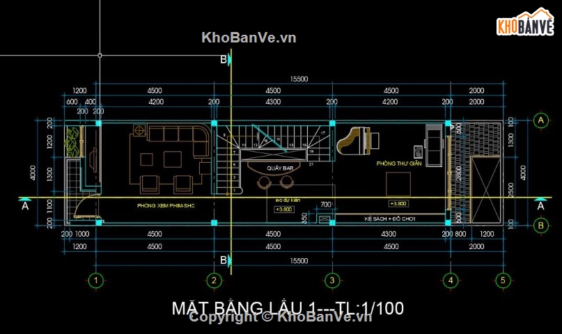 Bản vẽ nhà phố,nhà phố 4 tầng,nhà 4 tầng