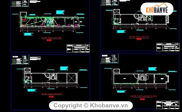 nhà phố 4 tầng,nhà 4 tầng có điện nước,nhà kích thước 4x20m,bản vẽ nhà 4 tầng