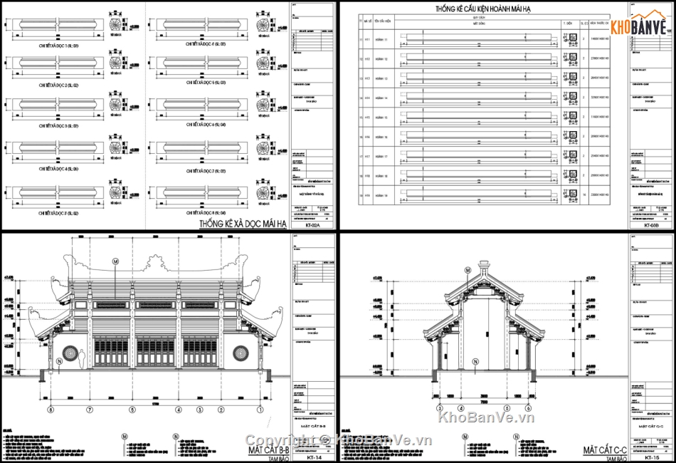 thiết kế đền,Nhà 8 mái,Thiết kế nhà 8 mái,Nhà thờ có hậu cung,Nhà tam bảoi,bản vẽ nhà tam bảo