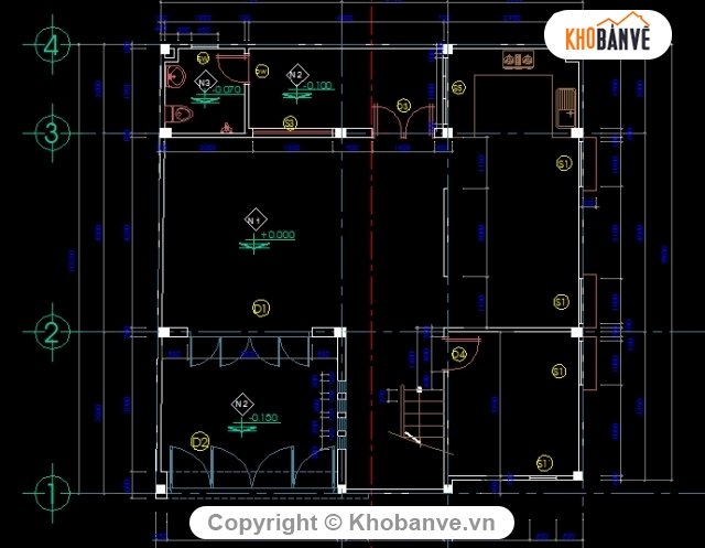 File Auto cad,Thiết kế biệt thự,Bản cad thiết kế,mẫu biệt thự,biệt thự đẹp,biệt thự 9.7x10.2m