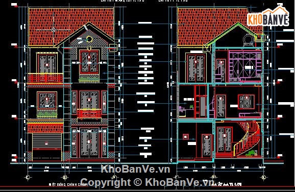 kiến trúc 3 tầng,Bản vẽ nhà 3 tầng,thiết kế nhà 3 tầng,bản vẽ,nhà phố