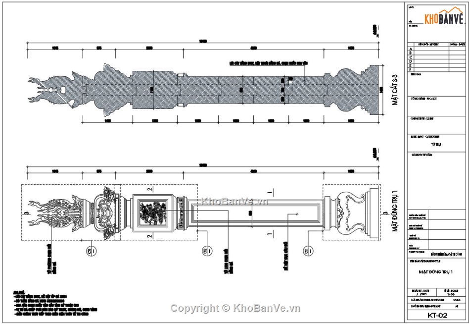 Tứ trụ đẹp,Mẫu thiết kế tứ trụ,Bản vẽ tứ trụ,FIle cad tứ trụ,Thiết kế tứ trụ cổ