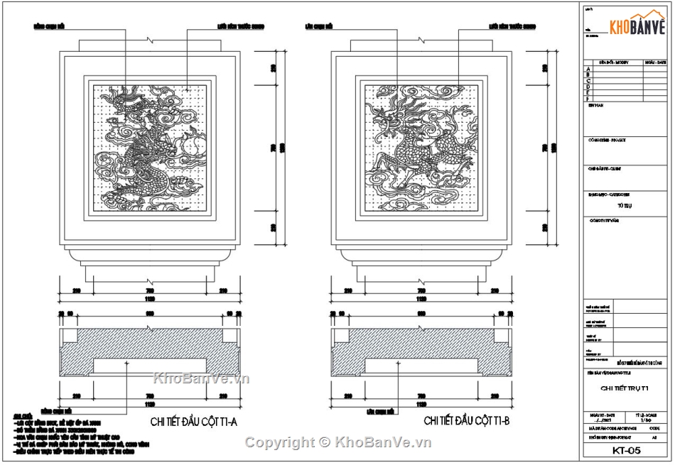 Tứ trụ đẹp,Mẫu thiết kế tứ trụ,Bản vẽ tứ trụ,FIle cad tứ trụ,Thiết kế tứ trụ cổ