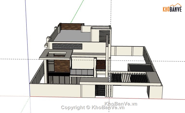 Biệt thự 1 tầng,model su biệt thự 1 tầng,biệt thự 1 tầng file su