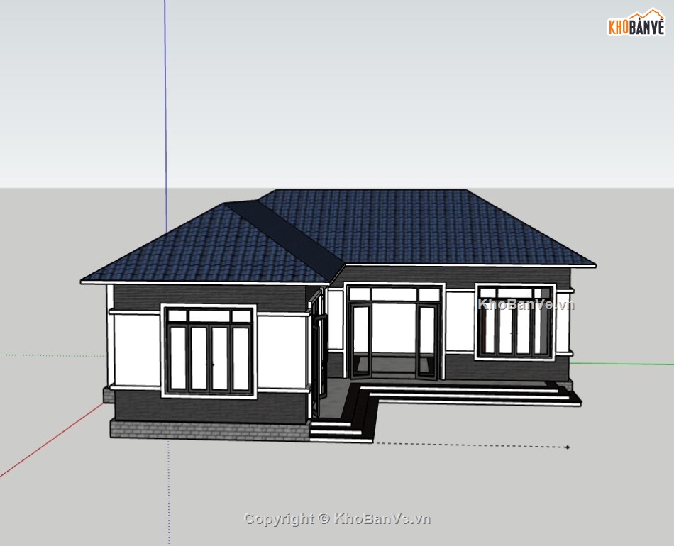 Biệt thự 1 tầng,model su biệt thự 1 tầng,file su biệt thự 1 tầng