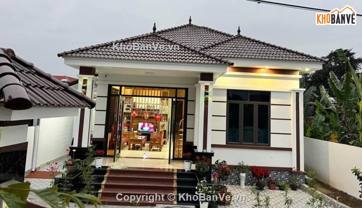biệt thự 1 tầng,thiết kế biệt thự,mẫu biệt thự 1 tầng