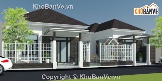 biệt thự 1 tầng,file cad biệt thự 1 tầng,cad biệt thự 1 tầng