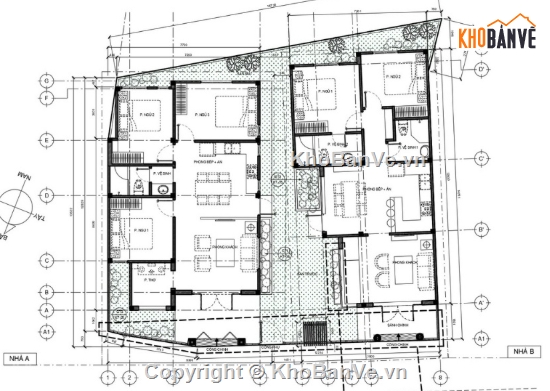 biệt thự 1 tầng,file cad biệt thự 1 tầng,cad biệt thự 1 tầng