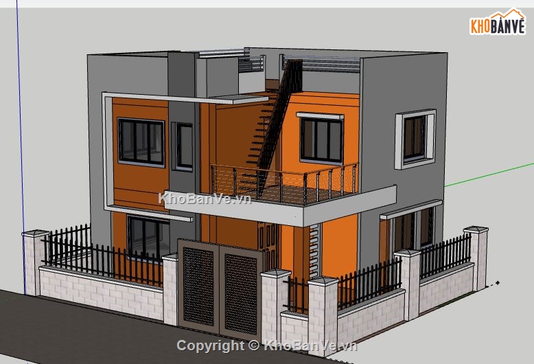 Biệt thự 2 tầng,model su biệt thự 2 tầng,biệt thự 2 tầng file su,file sketchup biệt thự 2 tầng,biệt thự 2 tầng model su