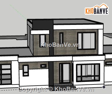 Biệt thự 2 tầng,model su biệt thự 2 tầng,biệt thự 2 tầng file sketchup,file sketchup biệt thự 2 tầng