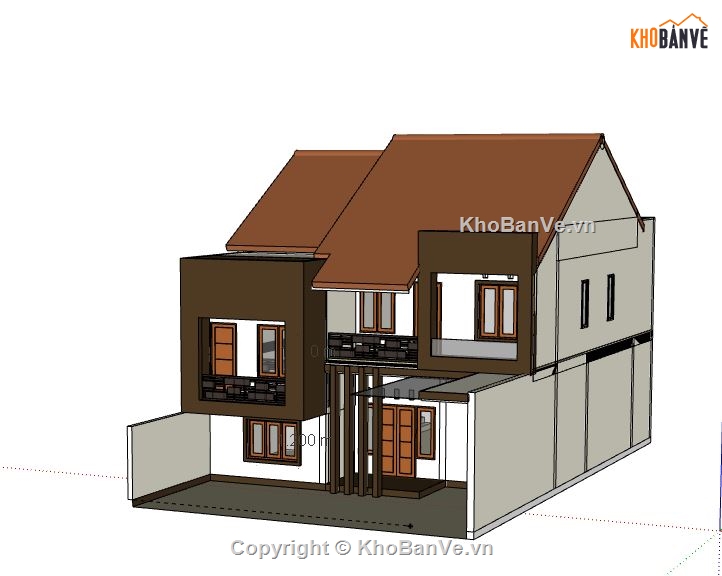 Biệt thự 2 tầng,model su biệt thự 2 tầng,file su biệt thự 2 tầng