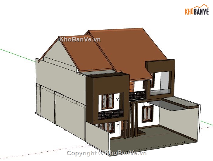 Biệt thự 2 tầng,model su biệt thự 2 tầng,file su biệt thự 2 tầng