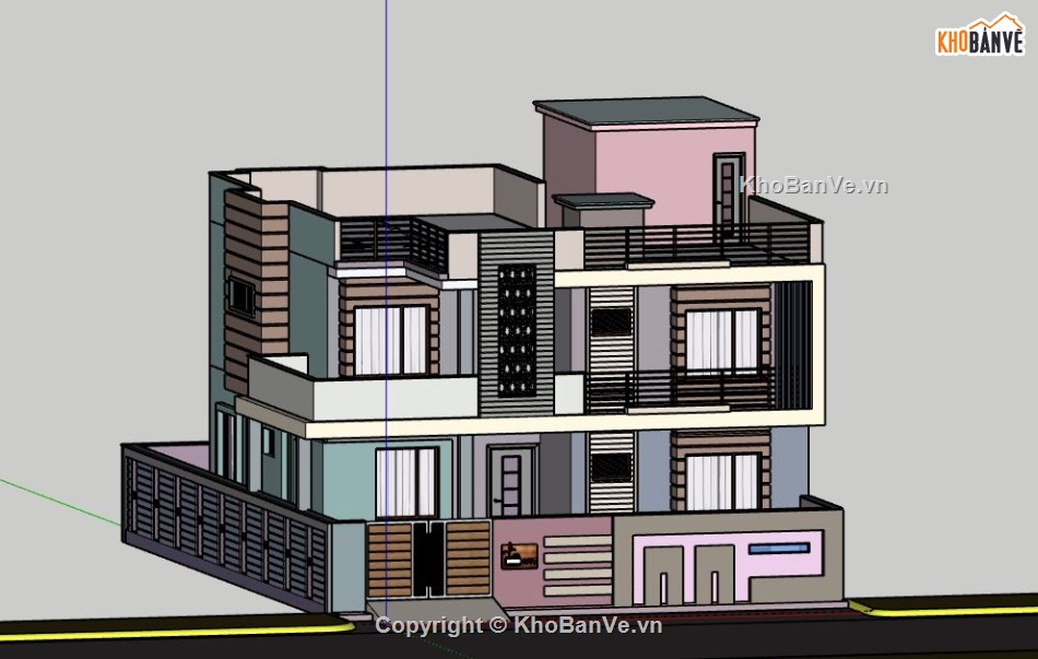 Biệt thự 2 tầng,model su biệt thự 2 tầng,file su biệt thự 2 tầng