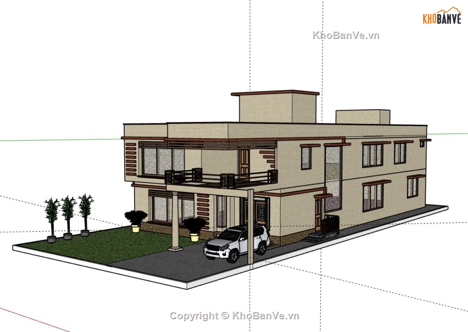 Biệt thự 2 tầng,model su biệt thự 2 tầng,file su biệt thự 2 tầng