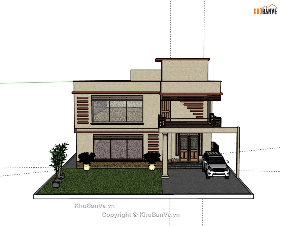 Biệt thự 2 tầng,model su biệt thự 2 tầng,file su biệt thự 2 tầng