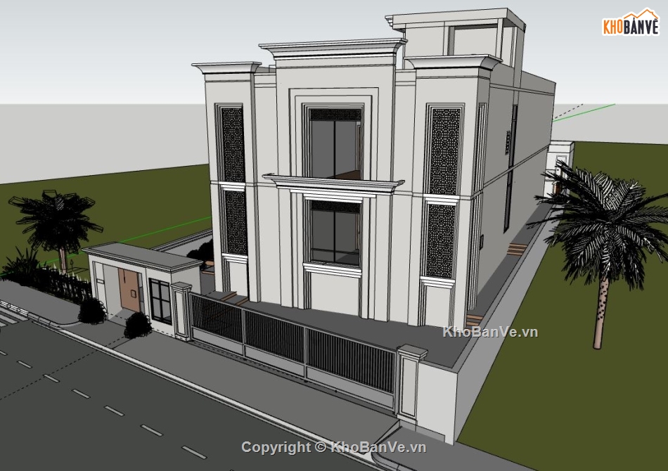 Biệt thự 2 tầng,model su biệt thự 2 tầng,biệt thự 2 tầng file su,file sketchup biệt thự 2 tầng,biệt thự 2 tầng sketchup