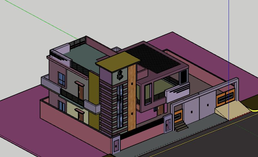 Biệt thự 2 tầng,model su biệt thự 2 tầng,biệt thự 2 tầng file su