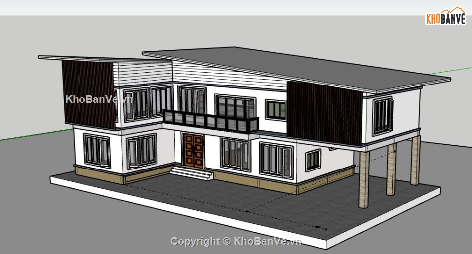 Biệt thự 2 tầng,model su biệt thự 2 tầng,biệt thự 2 tầng file su,sketchup biệt thự 2 tầng,biệt thự 2 tầng model su