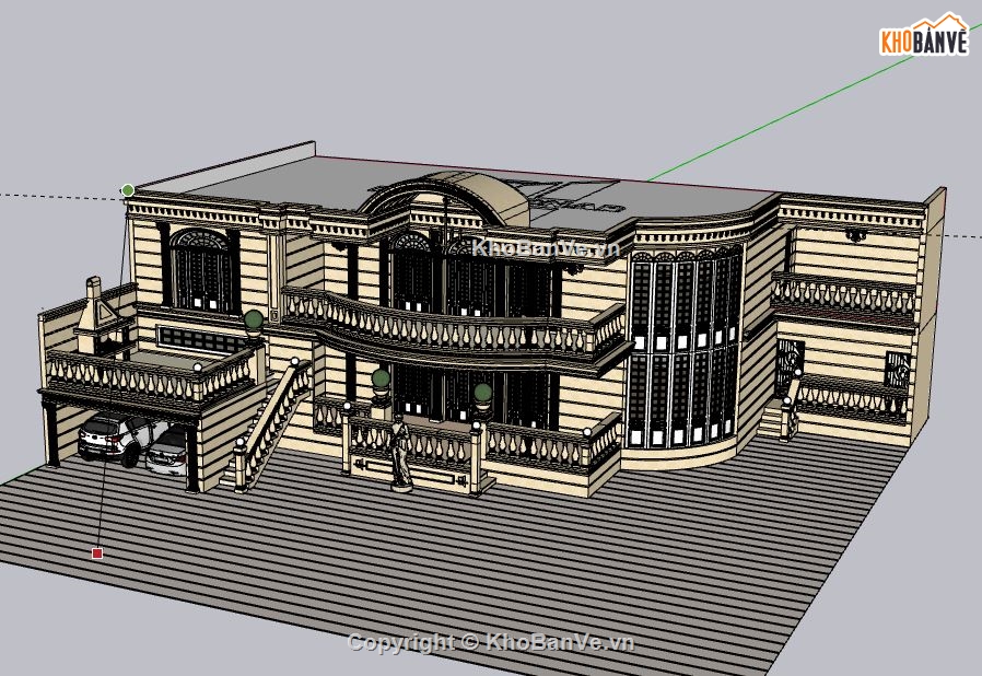 Biệt thự 2 tầng,model su biệt thự 2 tầng,biệt thự 2 tầng sketchup