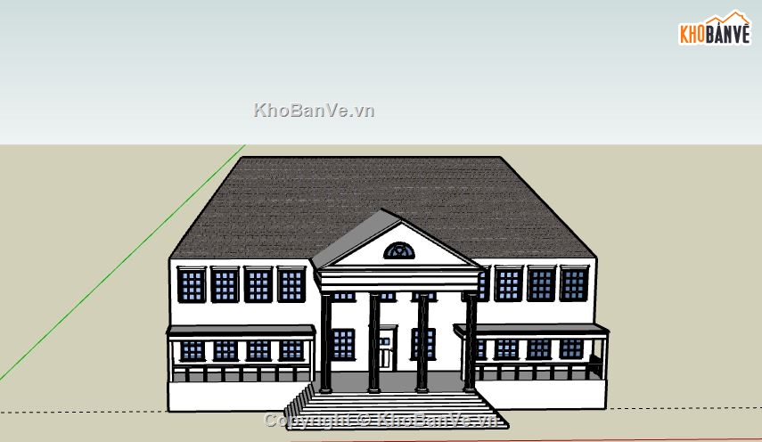 Biệt thự 2 tầng,model su biệt thự 2 tầng,biệt thự 2 tầng sketchup