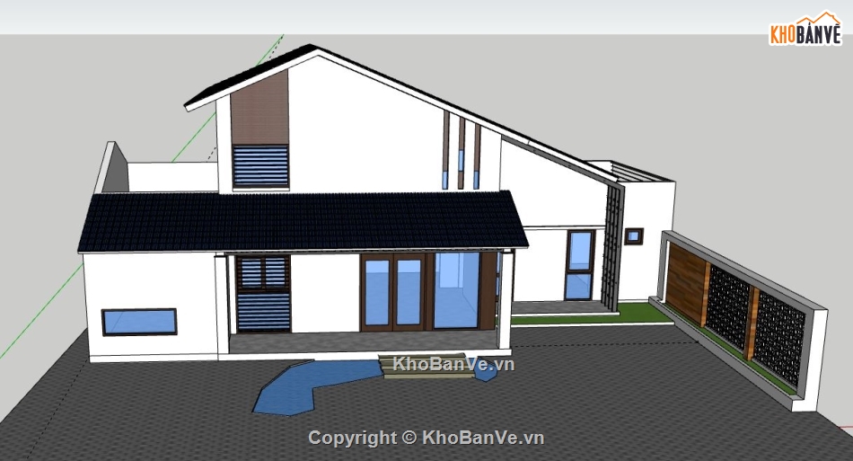 Biệt thự  2 tầng,file sketchup biệt thự 2 tầng,biệt thự 2 tầng file su,model su biệt thự 2 tầng,biệt thự 2 tầng file sketchup