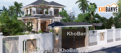 biệt thự 2 tầng cad,file cad biệt thự 2 tầng,biệt thự 2 tầng file cad