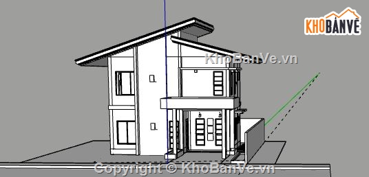 Biệt thự 2 tầng,biệt thự 2 tầng file su,model su biệt thự 2 tầng,file su biệt thự 2 tầng,biệt thự 2 tầng sketchup