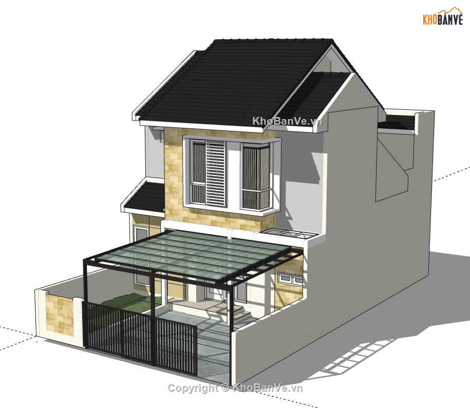 Biệt thự 2 tầng,model su biệt thự 2 tầng,biệt thự 2 tầng file su,sketchup biệt thự 2 tầng,biệt thự 2 tầng sketchup