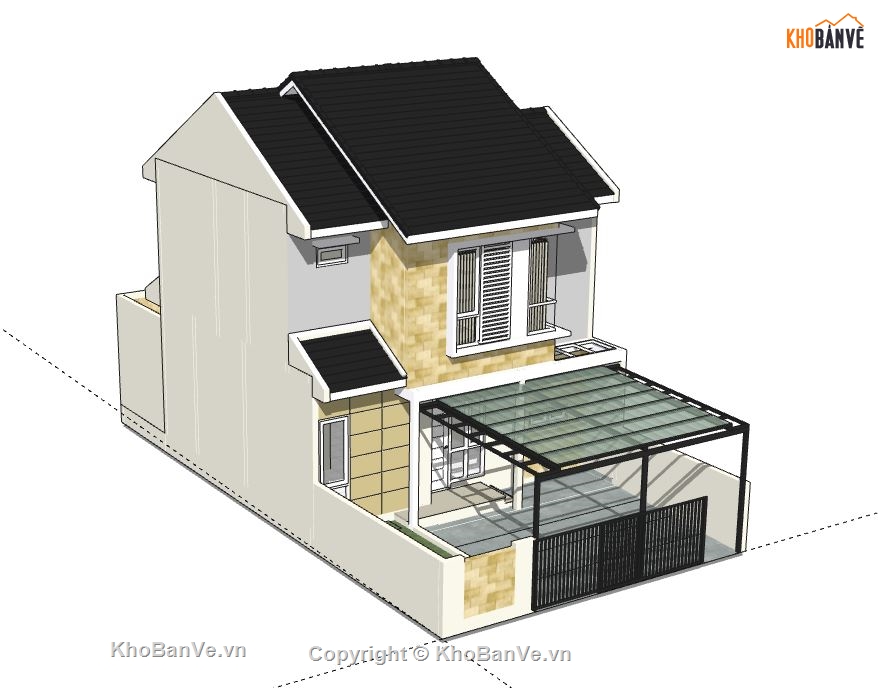 Biệt thự 2 tầng,model su biệt thự 2 tầng,biệt thự 2 tầng file su,sketchup biệt thự 2 tầng,biệt thự 2 tầng sketchup