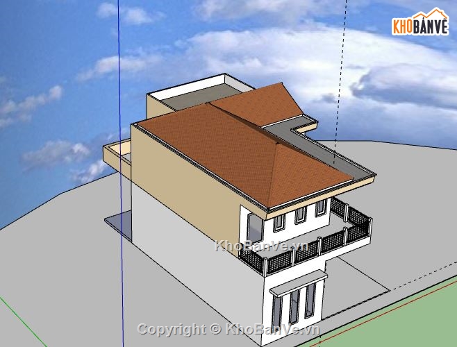 Biệt thự 2 tầng,model su biệt thự 2 tầng,file su biệt thự 2 tầng