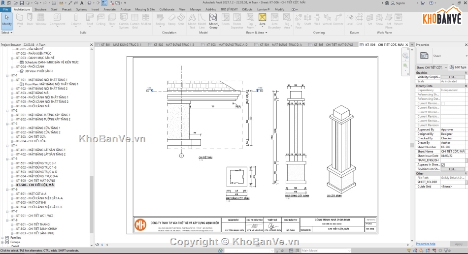 kiến trúc biệt thự 2 tầng,file revit biệt thự 2 tầng,Mẫu biệt thự 2 tầng mái nhật,biệt thự 2 tầng hiện đại