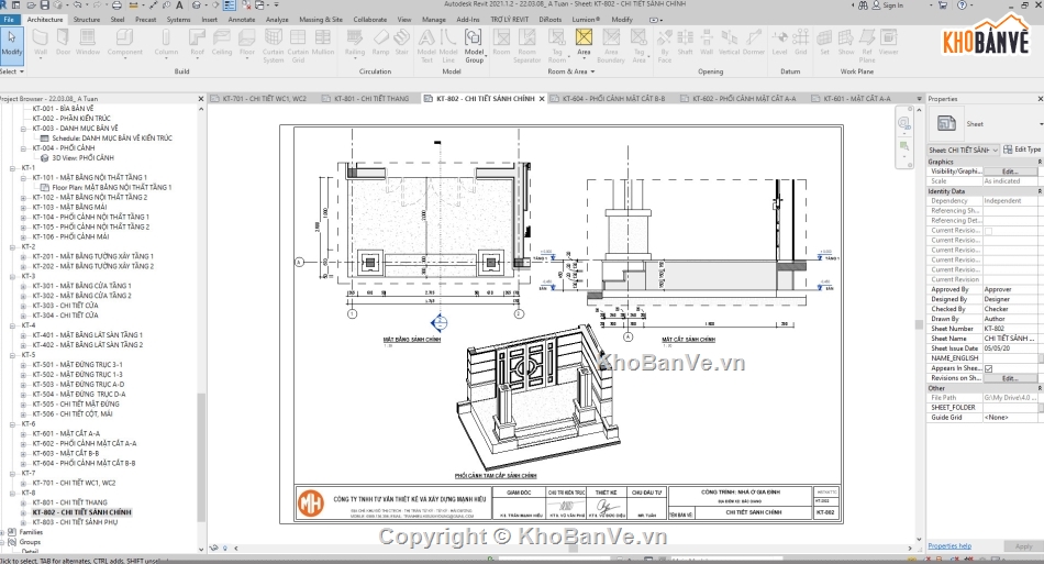 kiến trúc biệt thự 2 tầng,file revit biệt thự 2 tầng,Mẫu biệt thự 2 tầng mái nhật,biệt thự 2 tầng hiện đại