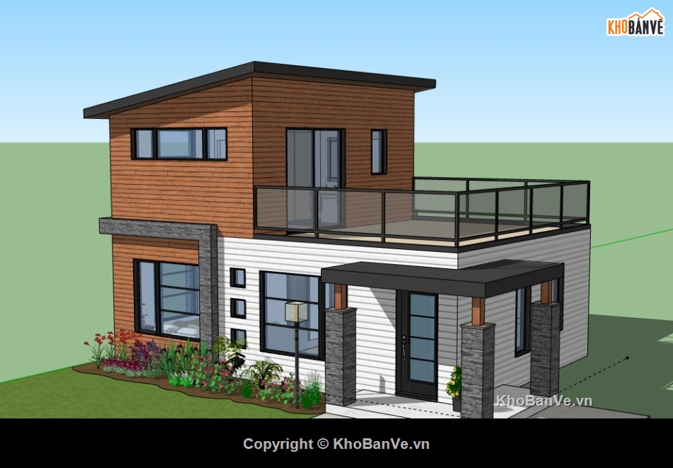 Biệt thự 2 tầng,model su biệt thự 2 tầng,biệt thự 2 tầng file su,mẫu sketchup biệt thự 2 tầng,biệt thự 2 tầng sketchup