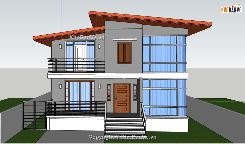 sketchup biệt thự,model su biệt thự,su biệt thự