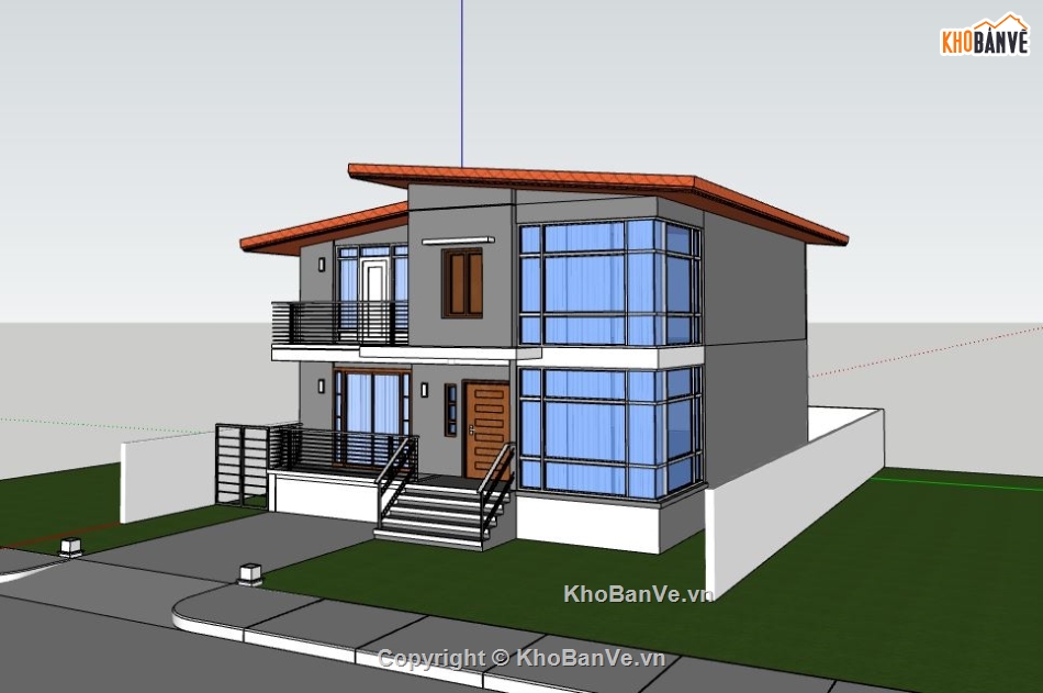 sketchup biệt thự,model su biệt thự,su biệt thự