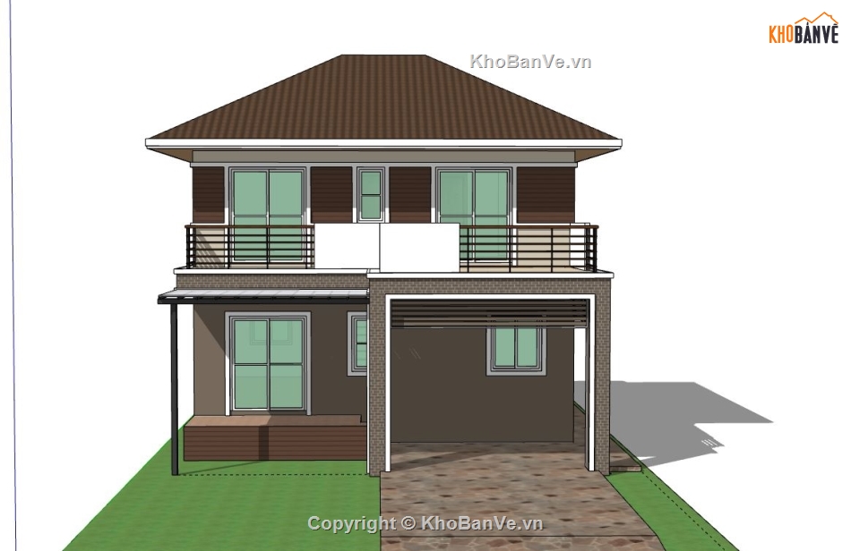 Biệt thự 2 tầng,model su biệt thự 2 tầng,biệt thự 2 tầng file su,sketchup biệt thự 2 tầng,biệt thự 2 tầng model su