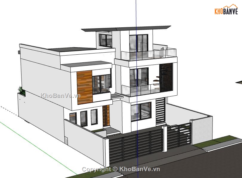 Biệt thự  2 tầng,model su biệt thự 2 tầng,file su biệt thự 2 tầng,file sketchup biệt thự 2 tầng,biệt thự 2 tầng file su