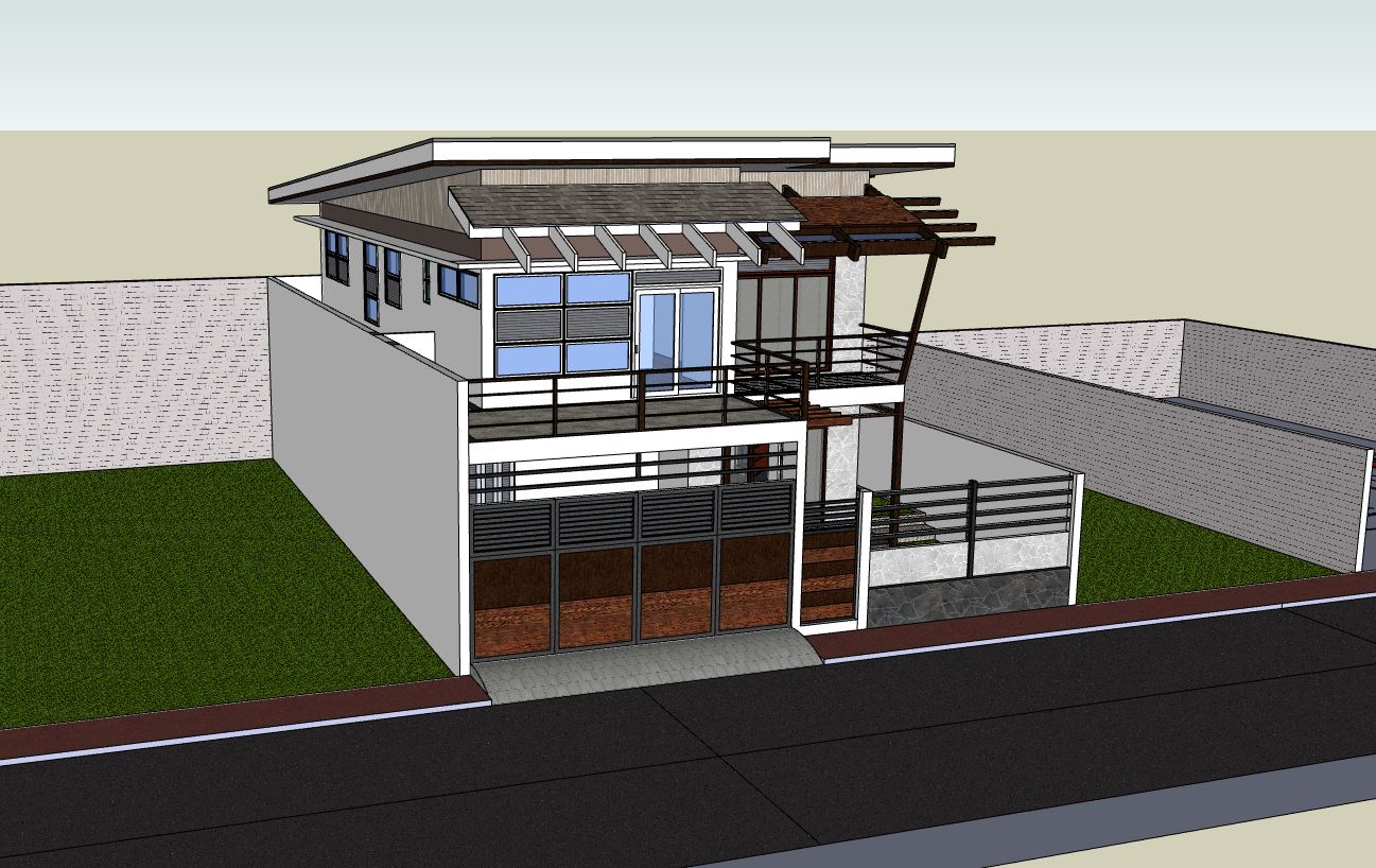 biệt thự 2 tầng,file sketchup biệt thự 2 tầng,model su biệt thự 2 tầng