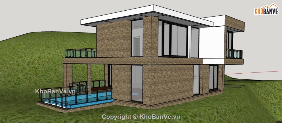 file su biệt thự,sketchup biệt thự,model su biệt thự