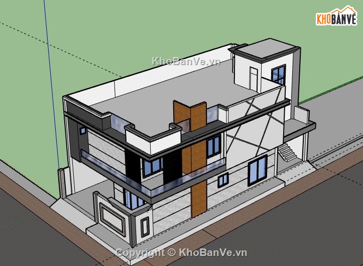 Biệt thự 2 tầng,Model su biệt thự 2 tầng,biệt thự 2 tầng file su,sketchup biệt thự 2 tầng,biệt thự 2 tầng sketchup