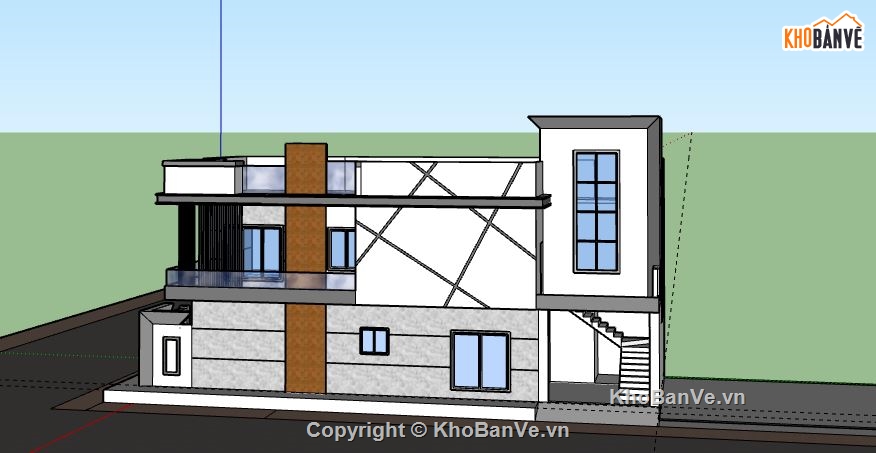 Biệt thự 2 tầng,Model su biệt thự 2 tầng,biệt thự 2 tầng file su,sketchup biệt thự 2 tầng,biệt thự 2 tầng sketchup