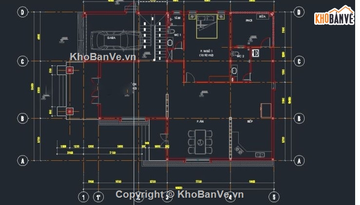 biệt thự 2 tầng,biệt thự mái thái,mẫu biệt thự mái thái